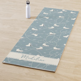 Ice Schaats en Snowflake Pattern Yoga Mat