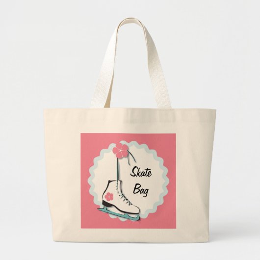 Ice Schaats Grote Tote Bag (Voorkant)