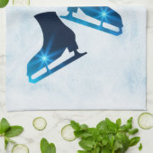 Ice schaats handdoek figuur schaats blauw (Gevouwen)