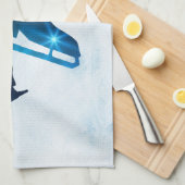 Ice schaats handdoek figuur schaats blauw (Quarter Fold)