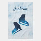 Ice schaats handdoek figuur schaats blauw (Verticaal)