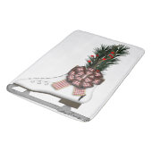 Ice Schaats kerstdecoratie met Tartan Bow Badmat (Gekanteld)