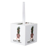 Ice Schaats kerstdecoratie met Tartan Bow Decoratie (Achter hoekig)