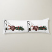 Ice Schaats kerstdecoratie met Tartan Bow Lichaamskussen (Achterkant)