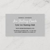 Ice Schaats Logo, Ice Skater, Ice Skating Coach Visitekaartje (Achterkant)