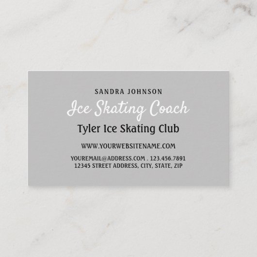 Ice Schaats Logo, Ice Skater, Ice Skating Coach Visitekaartje