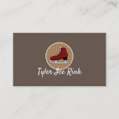 Ice Schaats Logo, Ice Skater, Ice Skating Coach Visitekaartje (Voorkant)