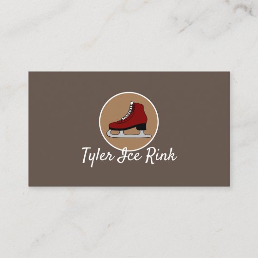 Ice Schaats Logo, Ice Skater, Ice Skating Coach Visitekaartje (Voorkant)