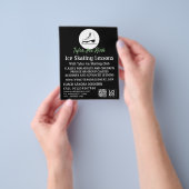 Ice Schaats Logo, schaatsles Adverteren Flyer (Hand)