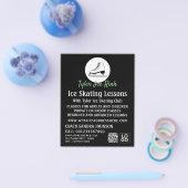 Ice Schaats Logo, schaatsles Adverteren Flyer (Enkel)