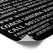 Ice Schaats Logo, schaatsles Adverteren Poster (Hoek)