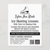 Ice Schaats ontwerp, schaatsles Adverteren Flyer (Voorkant)