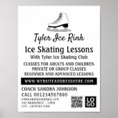 Ice Schaats ontwerp, schaatsles Adverteren Poster (Voorkant)