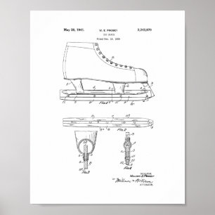Ice Schaats Patent Poster
