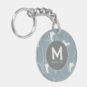 Ice Schaats Pattern Gepersonaliseerd Sleutelhanger (Voorkant Links)
