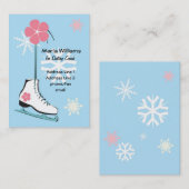 Ice Schaats Profile Card Visitekaartje (Voorkant / Achterkant)