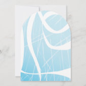 Ice Schaats SCHAATSEN verjaardagsfeestje Uitnodigi Kaart (Achterkant)