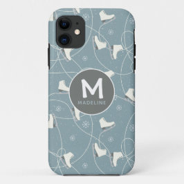 Ice schaats & sneeuwvlok op maat Case-Mate iPhone case