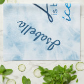 Ice Schaats Towel gradiënt blauw schaats beter Theedoek (Gevouwen)