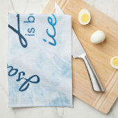 Ice Schaats Towel gradiënt blauw schaats beter Theedoek (Quarter Fold)