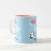 Ice Schaats Tweekleurige Koffiemok (Voorkant links)