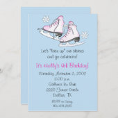 Ice Schaats-uitnodigingen Kaart (Voorkant / Achterkant)