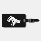 Ice Schaatsen Bagagelabel Black (Voorkant horizontaal)