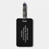 Ice Schaatsen Bagagelabel Black (Achterkant verticaal)