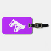Ice Schaatsen Bagagelabel Paars (Voorkant horizontaal)
