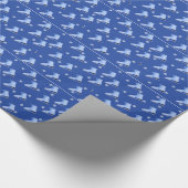 Ice Schaatsen Blue Wrapping Paper Cadeaupapier (Hoek)