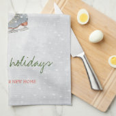 Ice schaatsen, Branch Snow Holiday Theedoek (Quarter Fold)