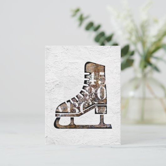 Ice Schaatsen Briefkaart - Mengsels in de kunstmed (Staand voorkant)