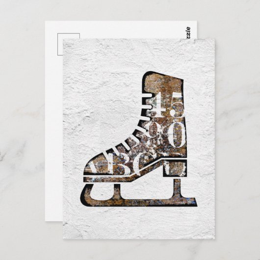 Ice Schaatsen Briefkaart - Mengsels in de kunstmed (Voorkant / Achterkant)