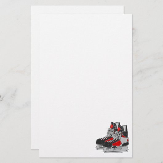 Ice-Schaatsen Briefpapier (Voorkant / Achterkant)