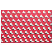 Ice Schaatsen Figuur Rink Rood Stof (Fat Quarter)