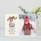 Ice Schaatsen Flat Holiday Kaart (Staand voorkant)