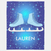Ice Schaatsen Fleece Blanket (Voorkant)