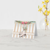 Ice-Schaatsen in de sneeuwvlek Kaart (Gele Bloem)