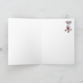 ICE-SCHAATSEN in PINK door SHARON SHARPE Feestdagen Kaart (Binnen)