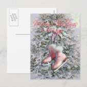 ICE-SCHAATSEN in PINK door SHARON SHARPE Feestdagenkaart (Voorkant / Achterkant)