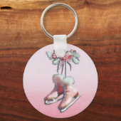 ICE-SCHAATSEN in PINK door SHARON SHARPE Sleutelhanger (Voorkant)