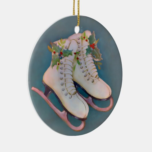 Ice-Schaatsen Keramisch Ornament (Rechts)