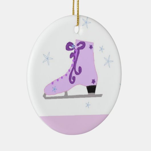 Ice-Schaatsen Keramisch Ornament (Rechts)