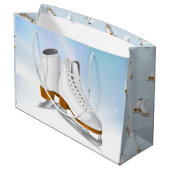 Ice Schaatsen Large Cadeau Bag Cadeautasje (Achterkant Gekanteld)