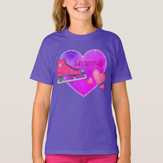 Ice Schaatsen Love T-shirt (Voorkant)