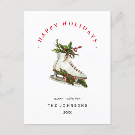 Ice-Schaatsen met groen niet-fotofeestdag Kaart