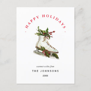 Ice-Schaatsen met groen niet-fotofeestdag Kaart