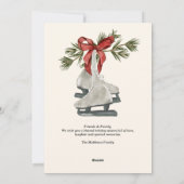 Ice Schaatsen Multi Photo Flat Holiday Kaart (Achterkant)