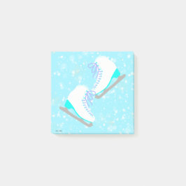 Ice Schaatsen Pattern Cute Blue Figuur Skating Post-it® Notes