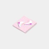 Ice Schaatsen Pattern Cute Pink Figuur Skating Post-it® Notes (Schuin)